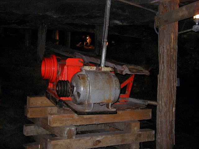 The motor drive of the shaker, usually sited at its discharge end.
