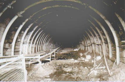 Looking into the beltroad under the arches